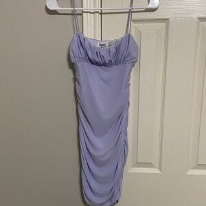 Princess Polly Lavender Ruched Slip Midi Dress